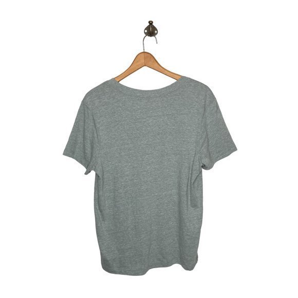 Vans Women's XL Gray Yellow Cotton Blend Checkerboard Logo Graphic Tee T-Shirt - Picture 2 of 4